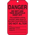 Accuform Accuform Danger Do Not Use This Scaffold Keep Off Tag, PF-Cardstock, 25/Pack TSS101CTP